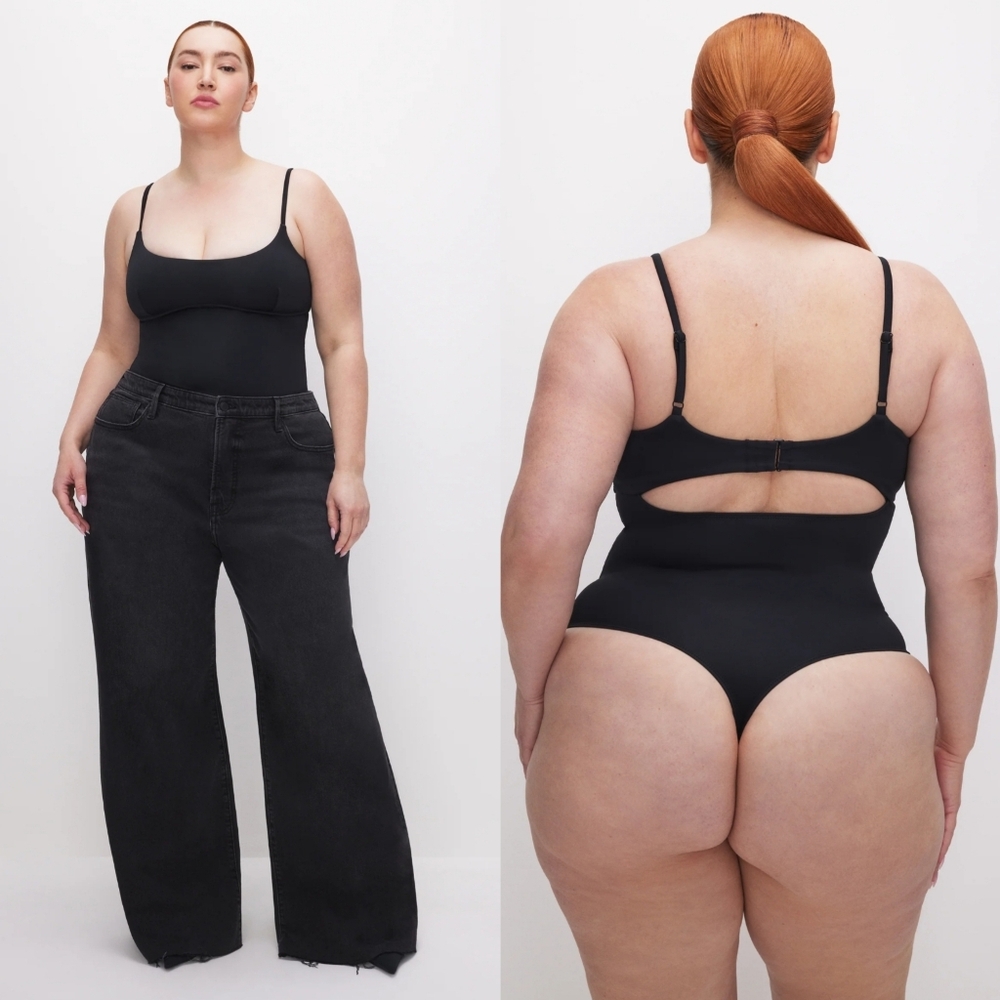 Good American Black Scuba Flexi Wire Bodysuit - Picture 1 of 12